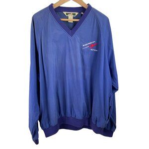 Vintage Duckster Wright Patterson Golf Club Mens Size Large Blue Lined Pullover